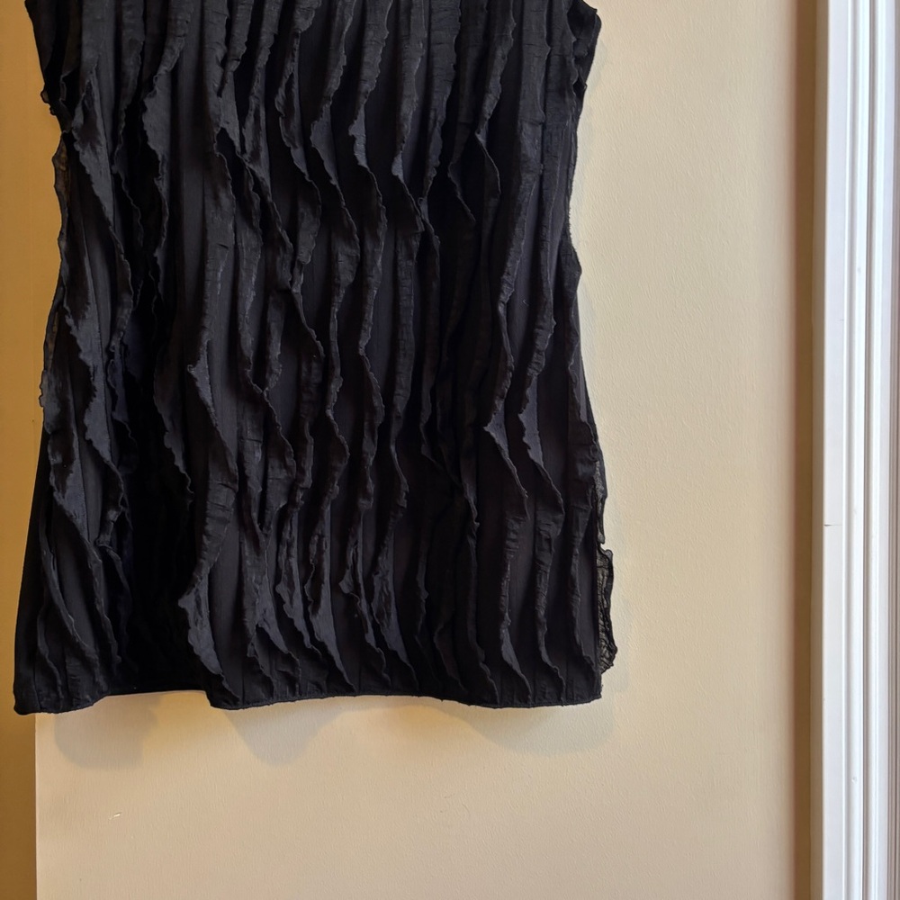 Cocomo Black Tank Top with Shimmer Accents - Picture 3 of 7